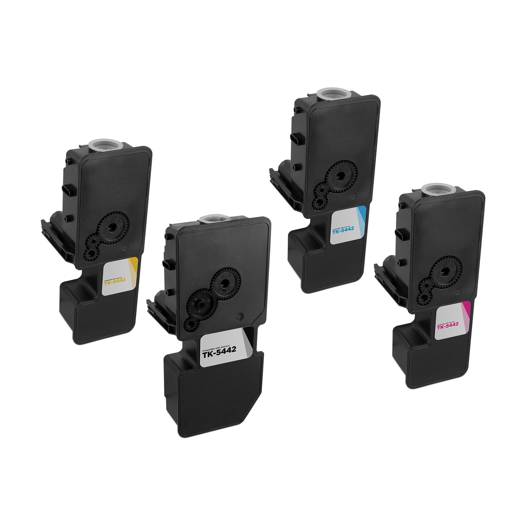 Set of 4 Compatible Kyocera Mita TK-5442 High Yield Toner Cartridges (Black, Cyan, Magenta, Yellow)