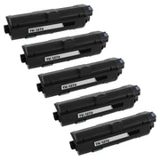 Set of 5 Compatible Kyocera TK-1272 Black Toner Cartridges (10,000 Pages)