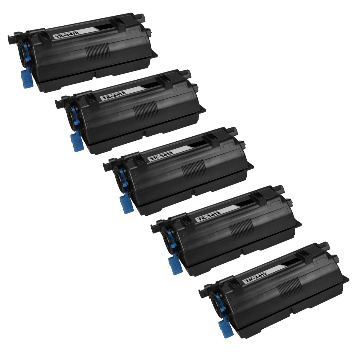 Set of 5 Compatible Kyocera Mita TK-3412 Black Toner Cartridges (15,500 Pages)