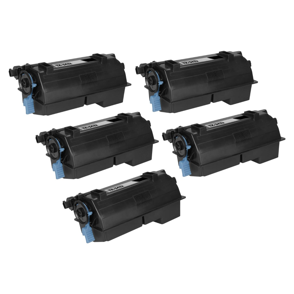 Set of 5 Compatible Kyocera Mita TK-3432 Black Toner Cartridges (21,000 Pages)