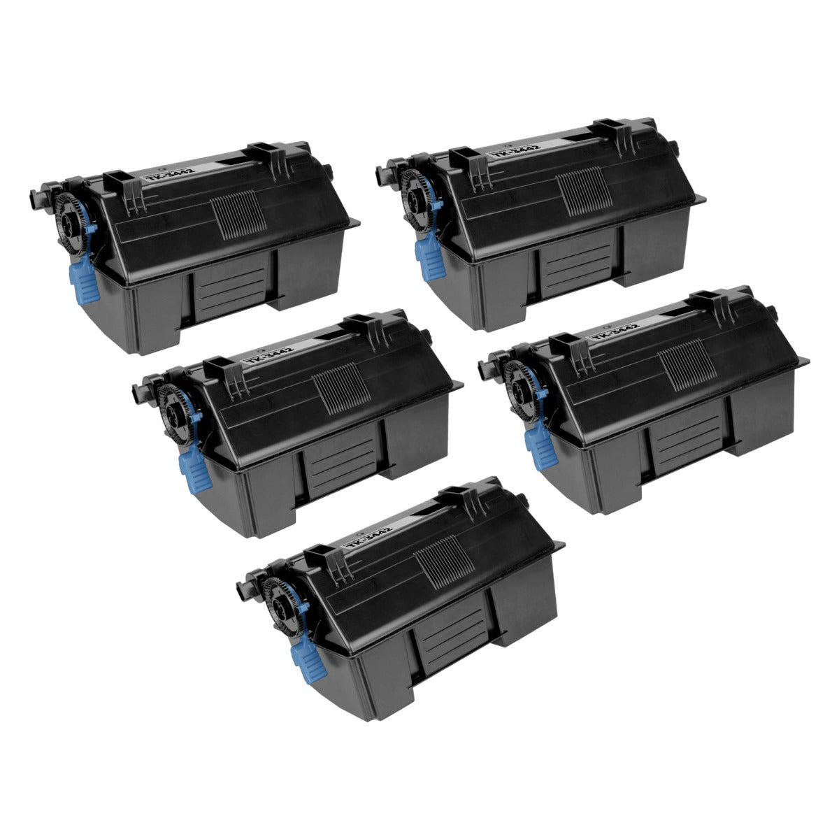 Set of 5 Compatible Kyocera Mita TK-3442 Black Toner Cartridge (200,000 Pages)