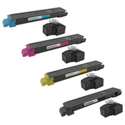 Set of 4 Compatible Kyocera-Mita TK-8327 Toner Cartridges (Black, Cyan, Magenta, Yellow)