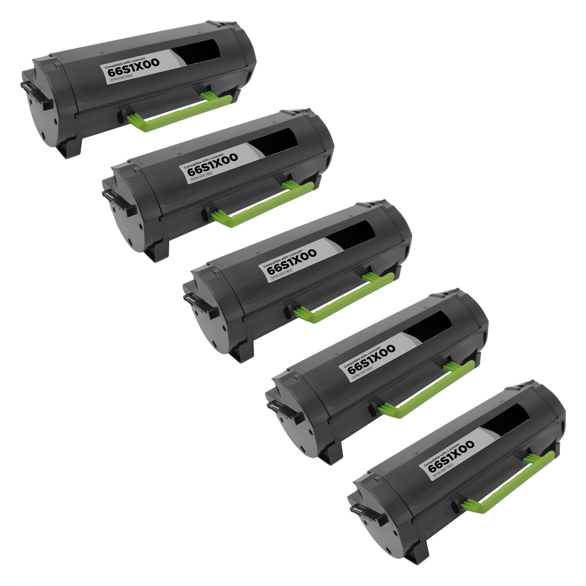 Set of 5 Compatible Lexmark 66S1X00 Black Toner Cartridge (31,000 Pages)