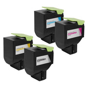 Set of 4 Remanufactured Lexmark C231H Toner Cartridges (Black, Cyan, Magenta, Yellow)