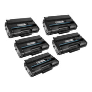Set of 5 Remanufactured Ricoh 406465 Black Toner Cartridge