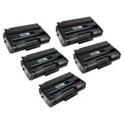 Set of 5 Remanufactured Ricoh 406989 Extra High Yield Black Toner Cartridge