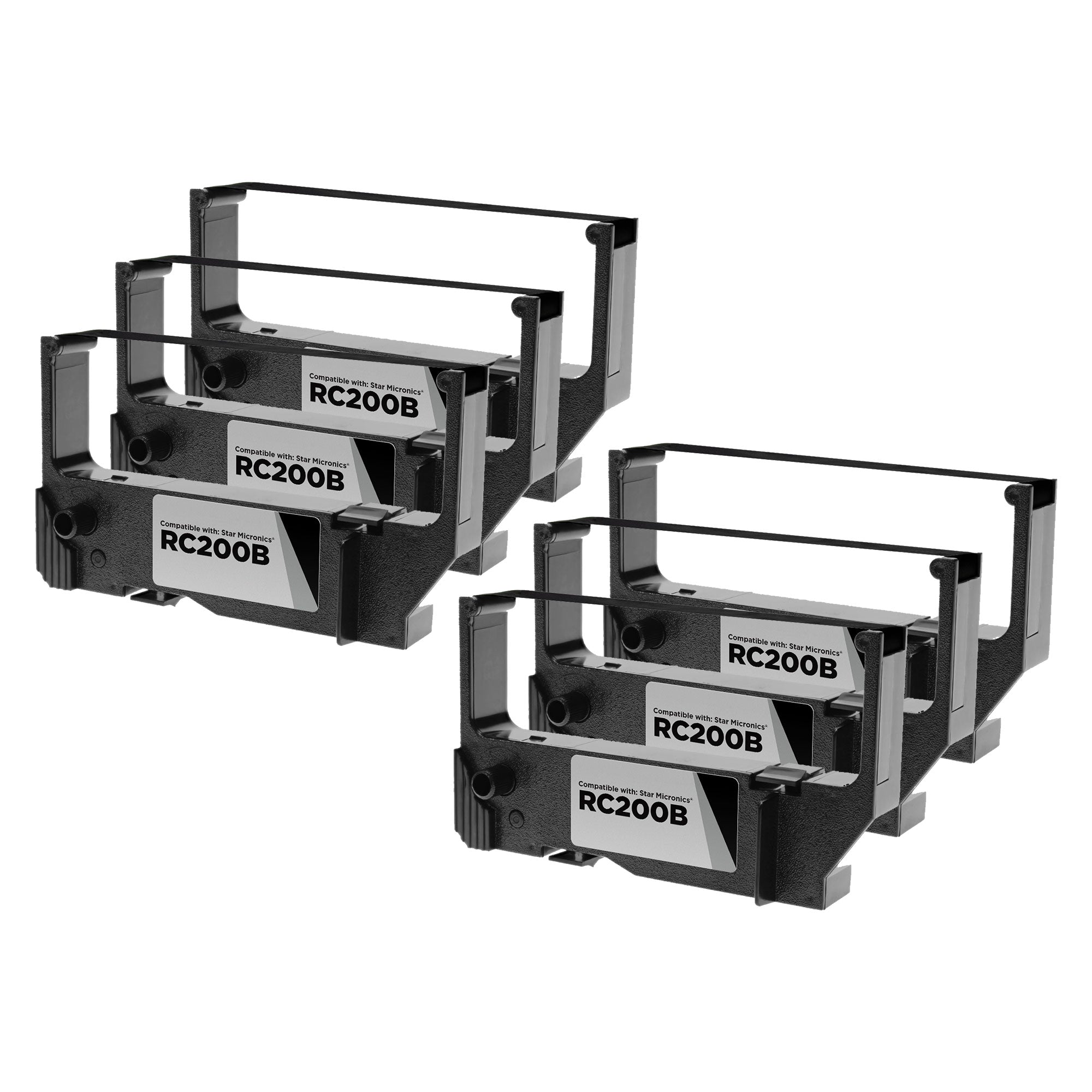 Compatible Star Micronics RC200B Black Ribbon (6-Pack)