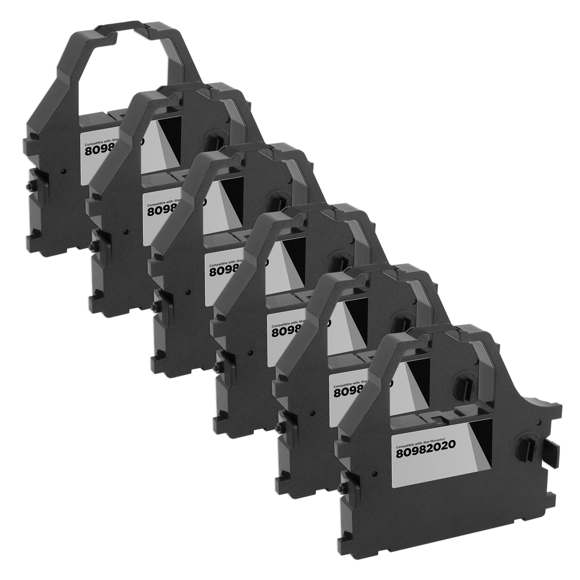 Compatible Star Micronics 80982020 Black Ribbon (6-Pack)