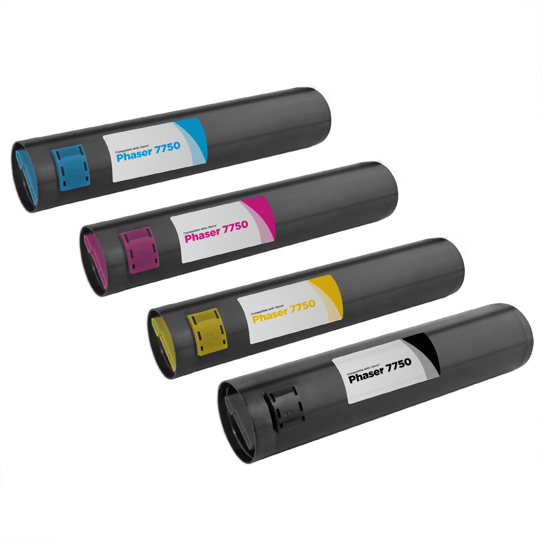 Set of 4 Compatible Xerox 106R00652 Toner Cartridges (Black, Cyan, Magenta, Yellow)