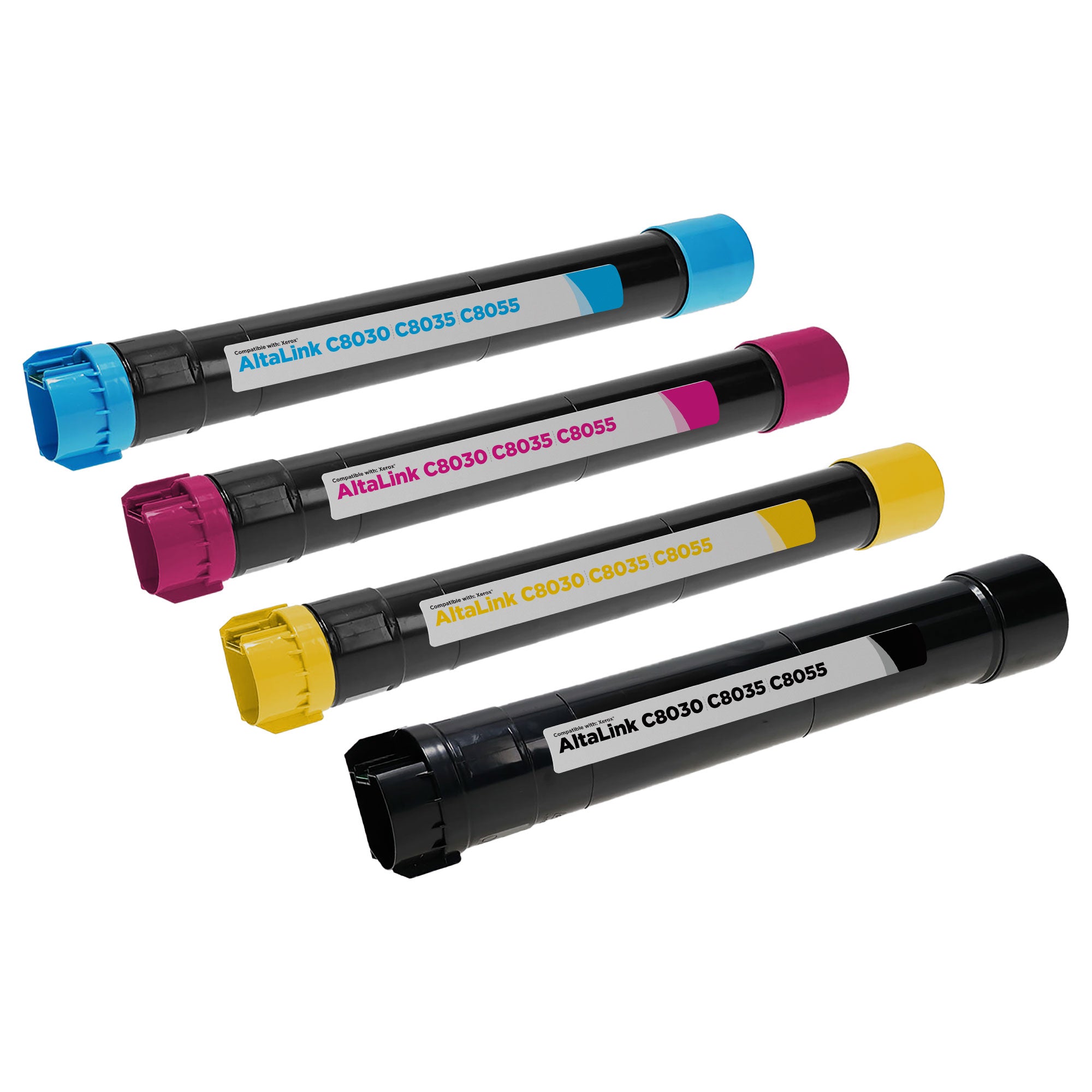 Set of 4 Compatible Xerox AltaLink C8030 Toner Cartridges (Black, Cyan, Magenta, Yellow)