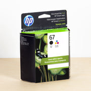 OEM HP 67 2-pack Black/Tri-color Ink Cartridge (220 Pages)