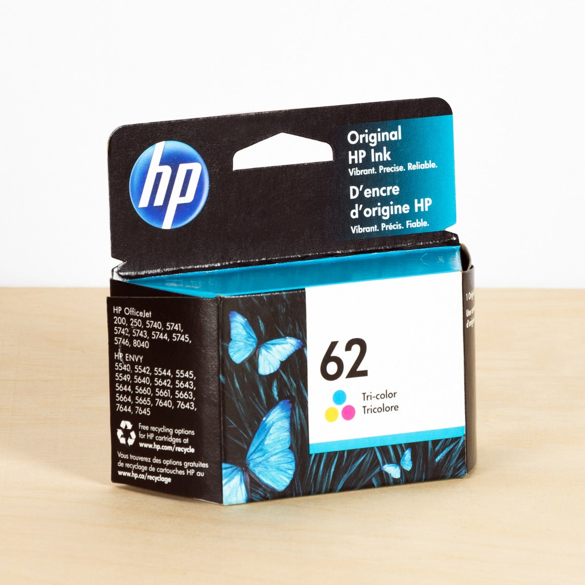 OEM HP 62 Tri-Color Ink Cartridge (165 Pages)