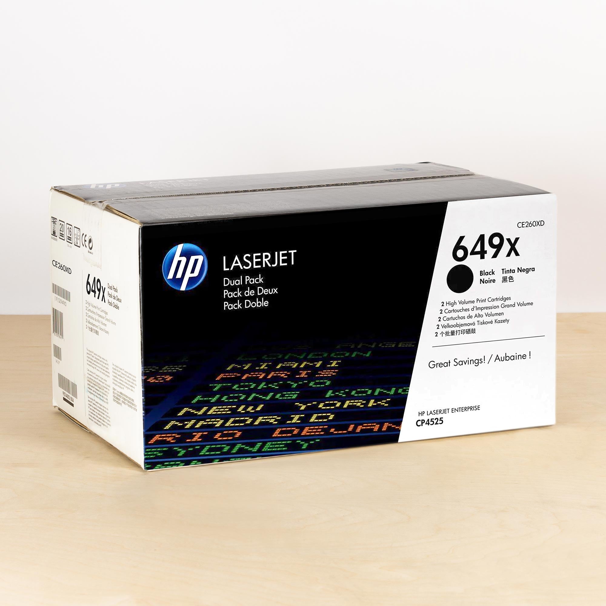 OEM HP 649X Black Toner Cartridge (17,000 Pages) - 2-Pack