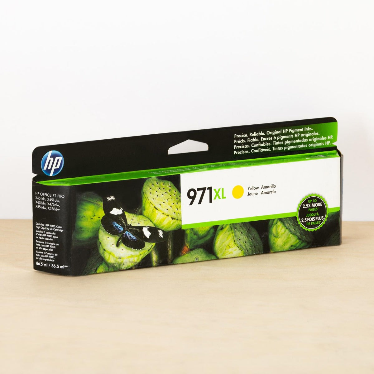 OEM HP CN628AM (971XL) High-Yield Yellow Ink Cartridge (6,600 Pages)