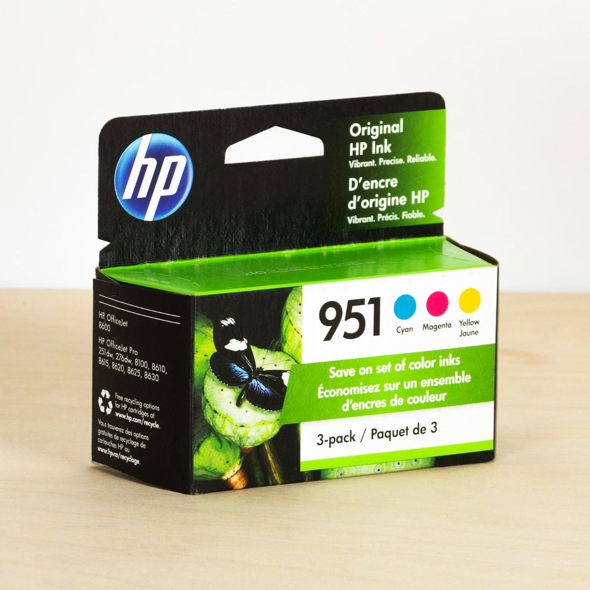 OEM HP 951 CMY Combo Pack Ink Cartridge (2,100 Pages)