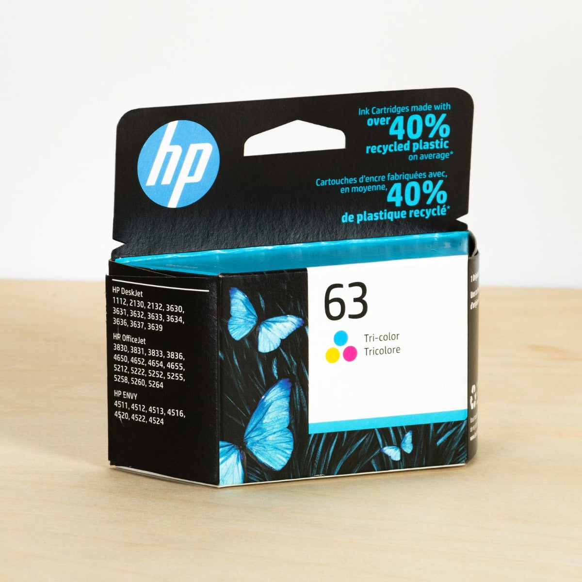 OEM HP 63 Tri-Color Ink Cartridge (165 Pages)
