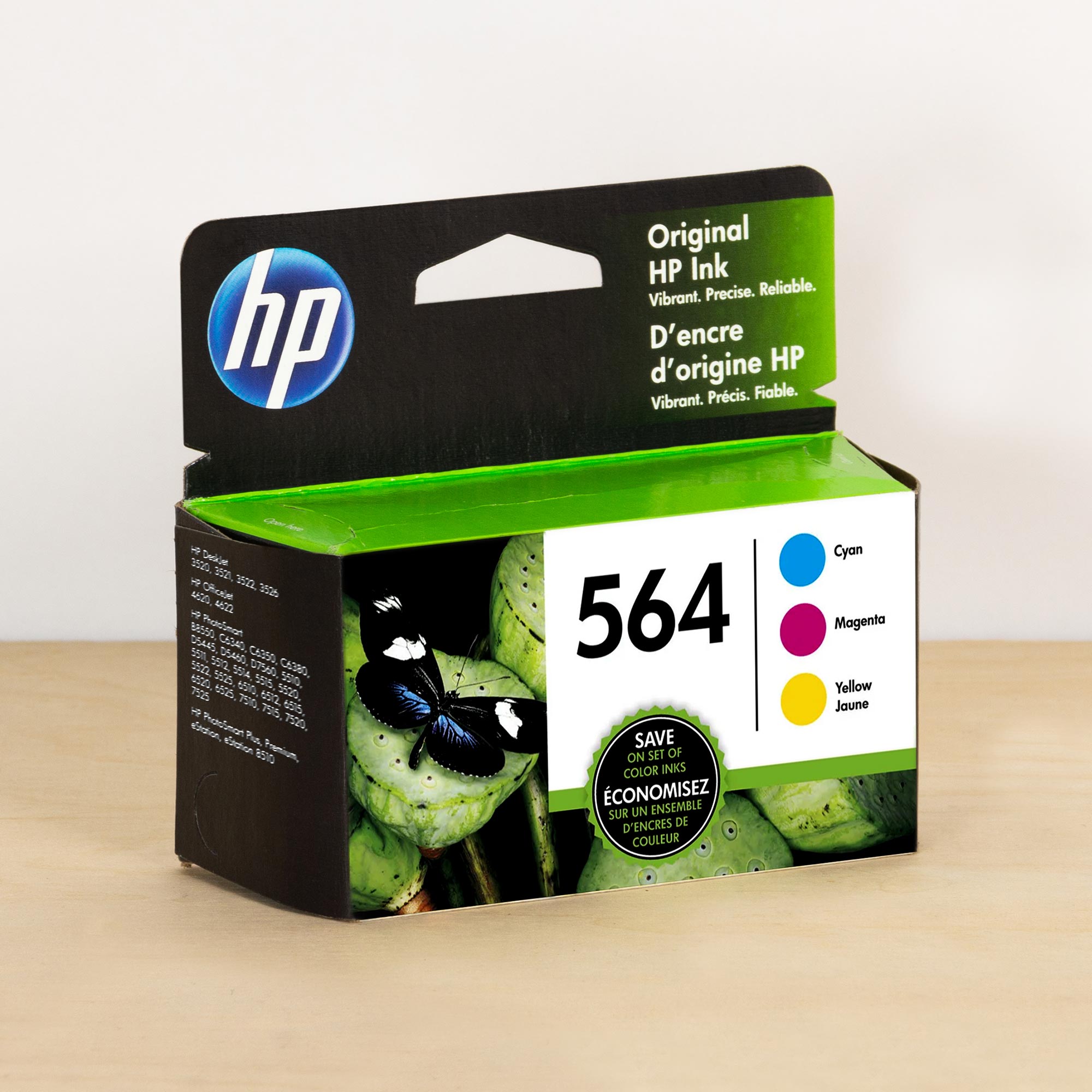 OEM HP 564 3-pack C/M/Y Ink Cartridges (300 Pages)