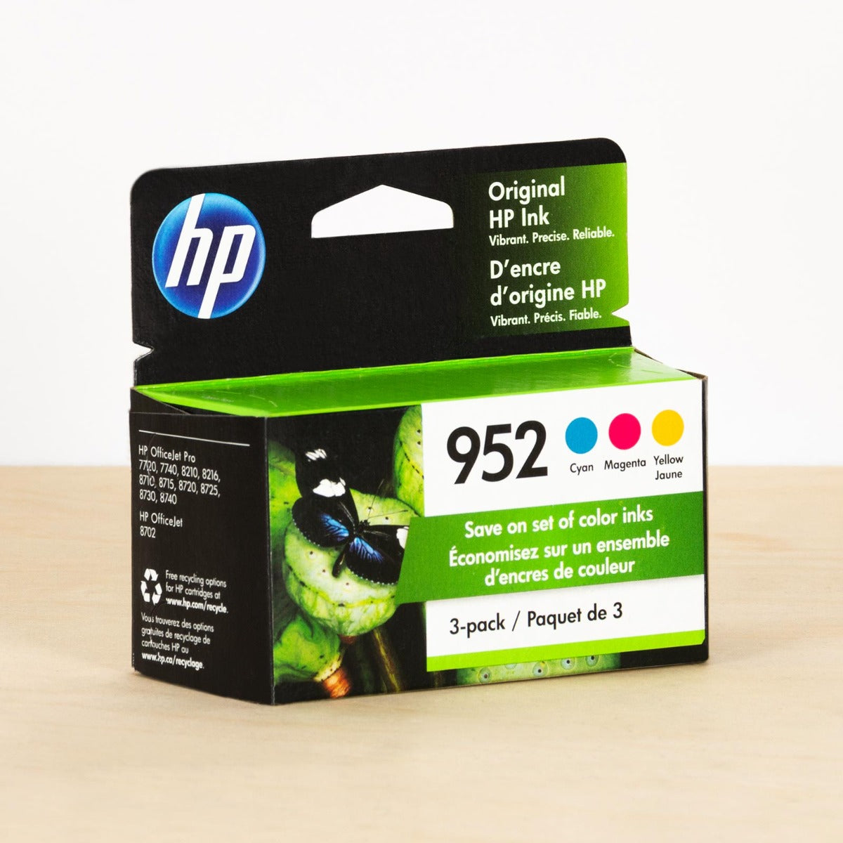 OEM HP 952 Cyan, Magenta, Yellow Ink Combo Pack (1,890 Pages)