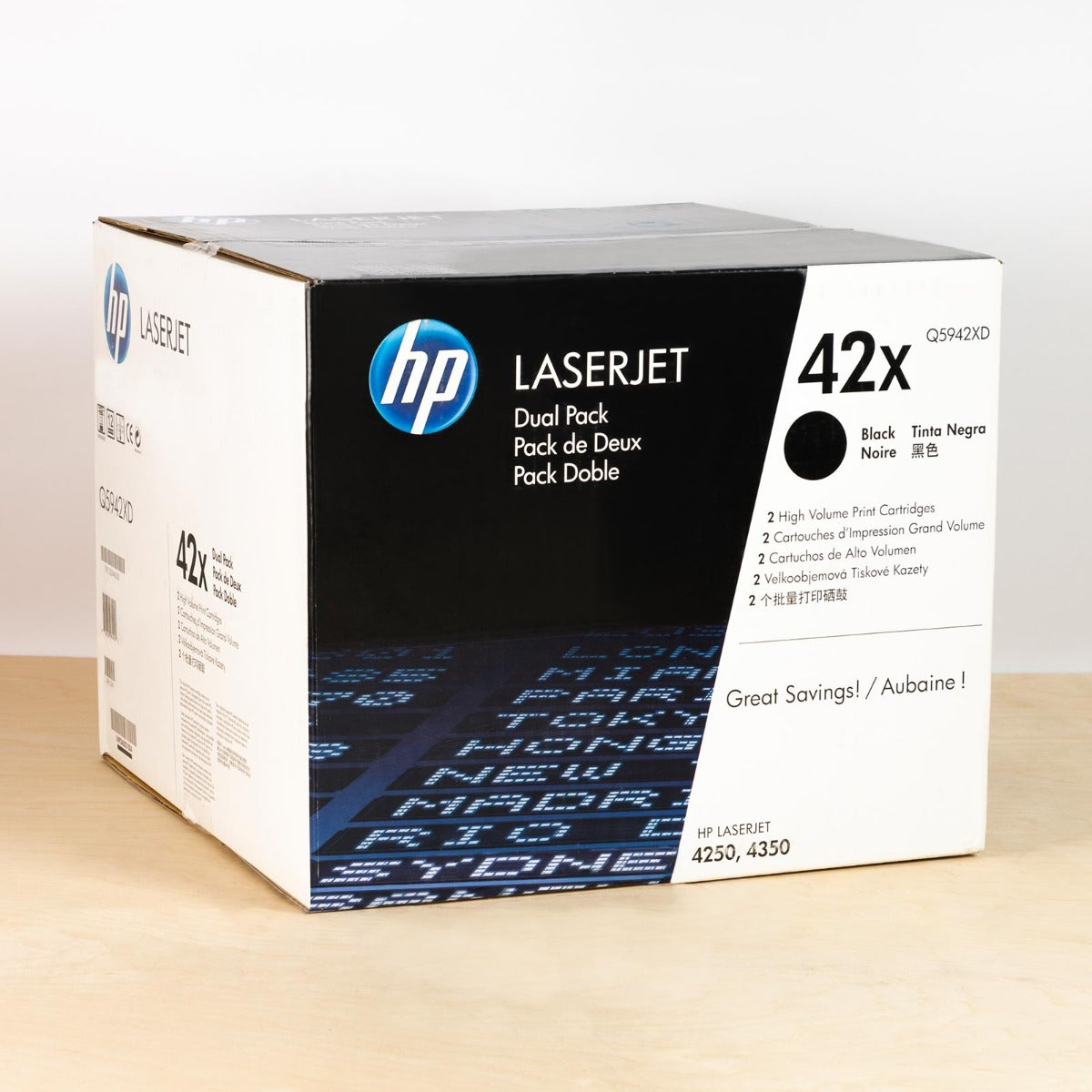 OEM HP Q5942XD Black Laser Toner Cartridge Dual Pack (40,000 Pages)