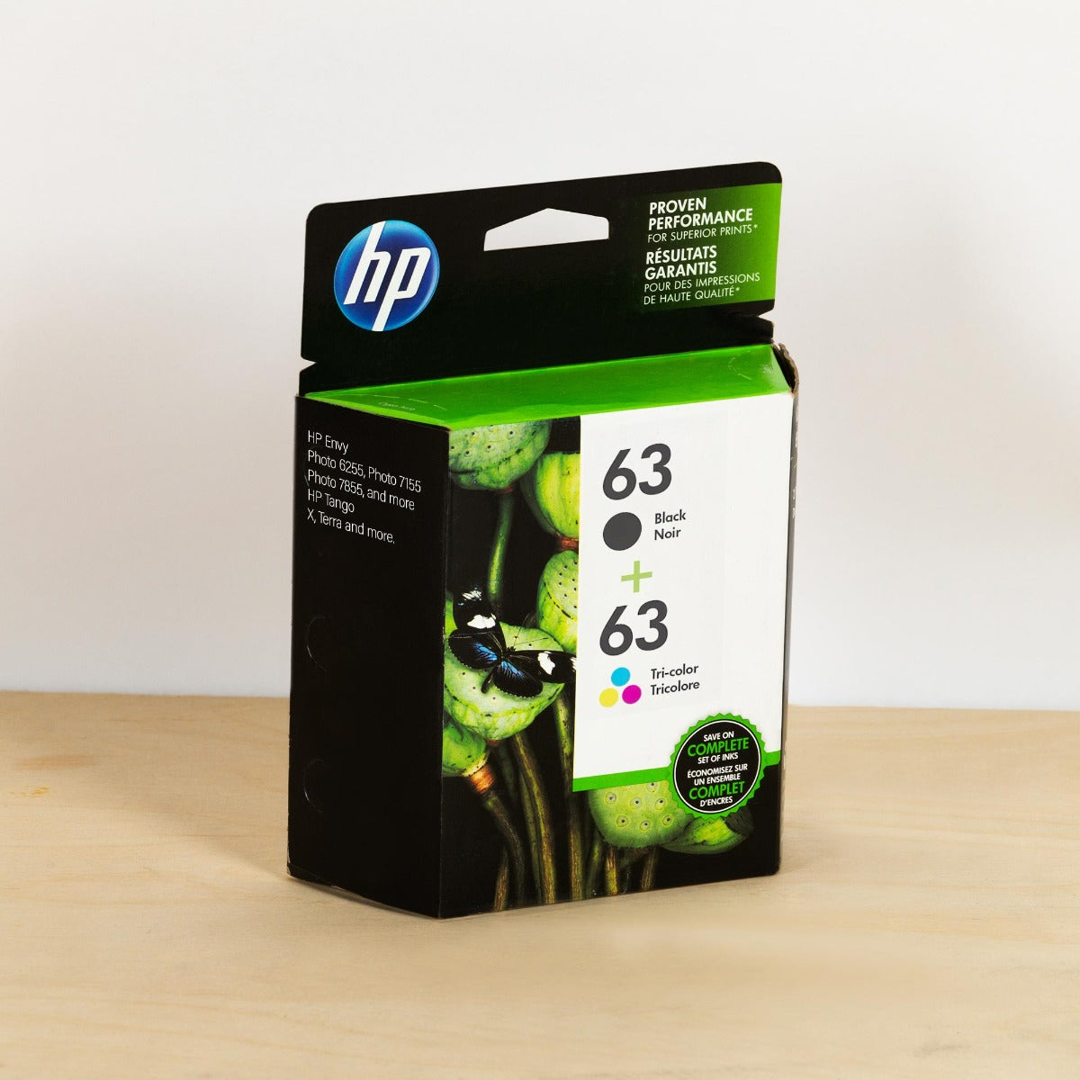 OEM HP 63 2-Pack Black/Tri-Color Ink Cartridges (355 Pages)