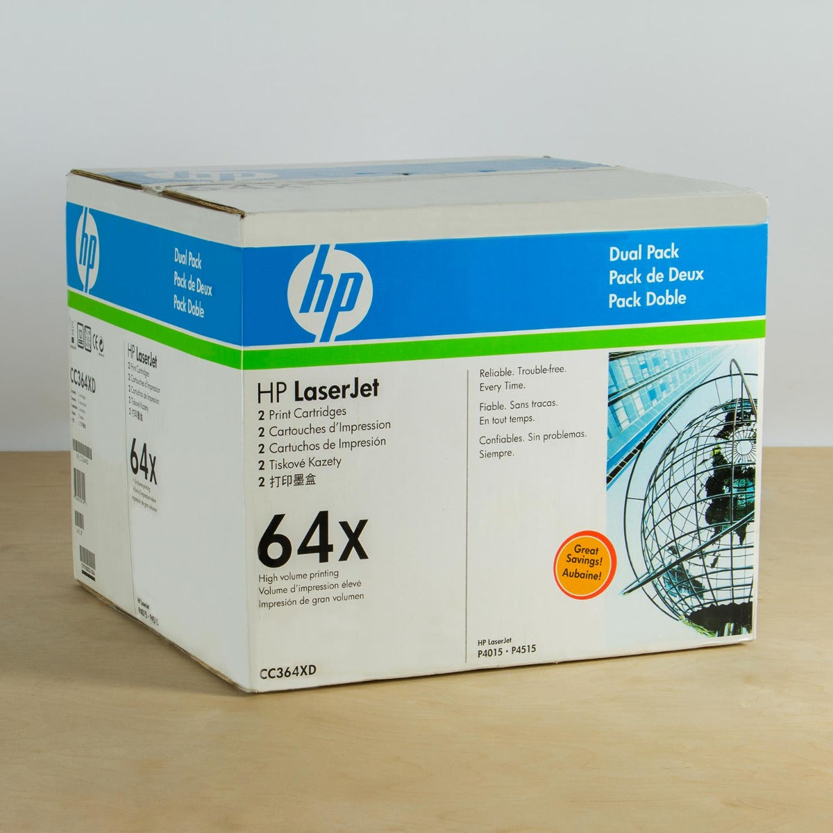 OEM HP CC364XD Black Laser Toner Cartridge Dual Pack (48,000 Pages)
