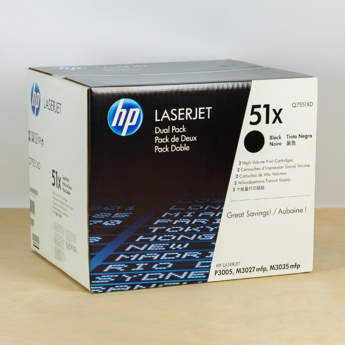 OEM HP Q7551XD Black Laser Toner Cartridge Dual Pack (13,000 Pages)