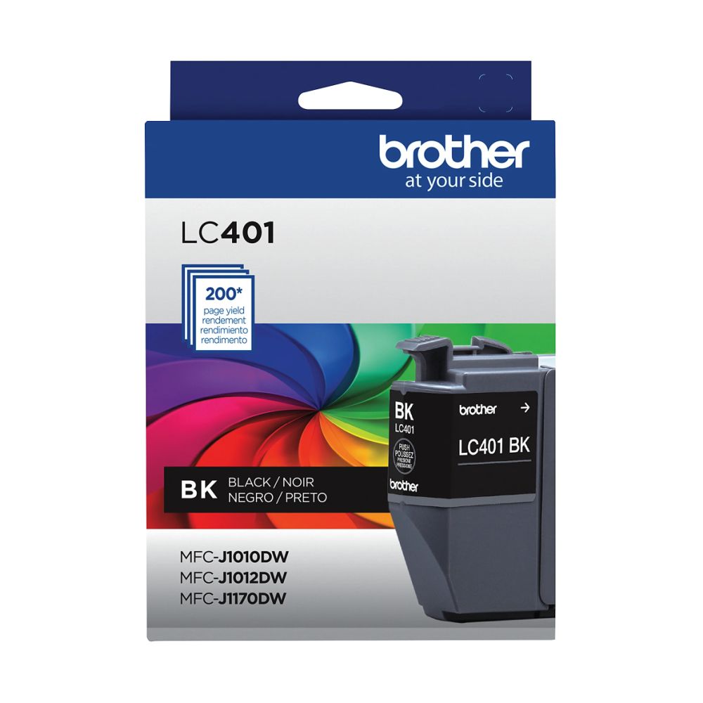 OEM Brother LC401BK Black Ink Cartridge (200 Pages)