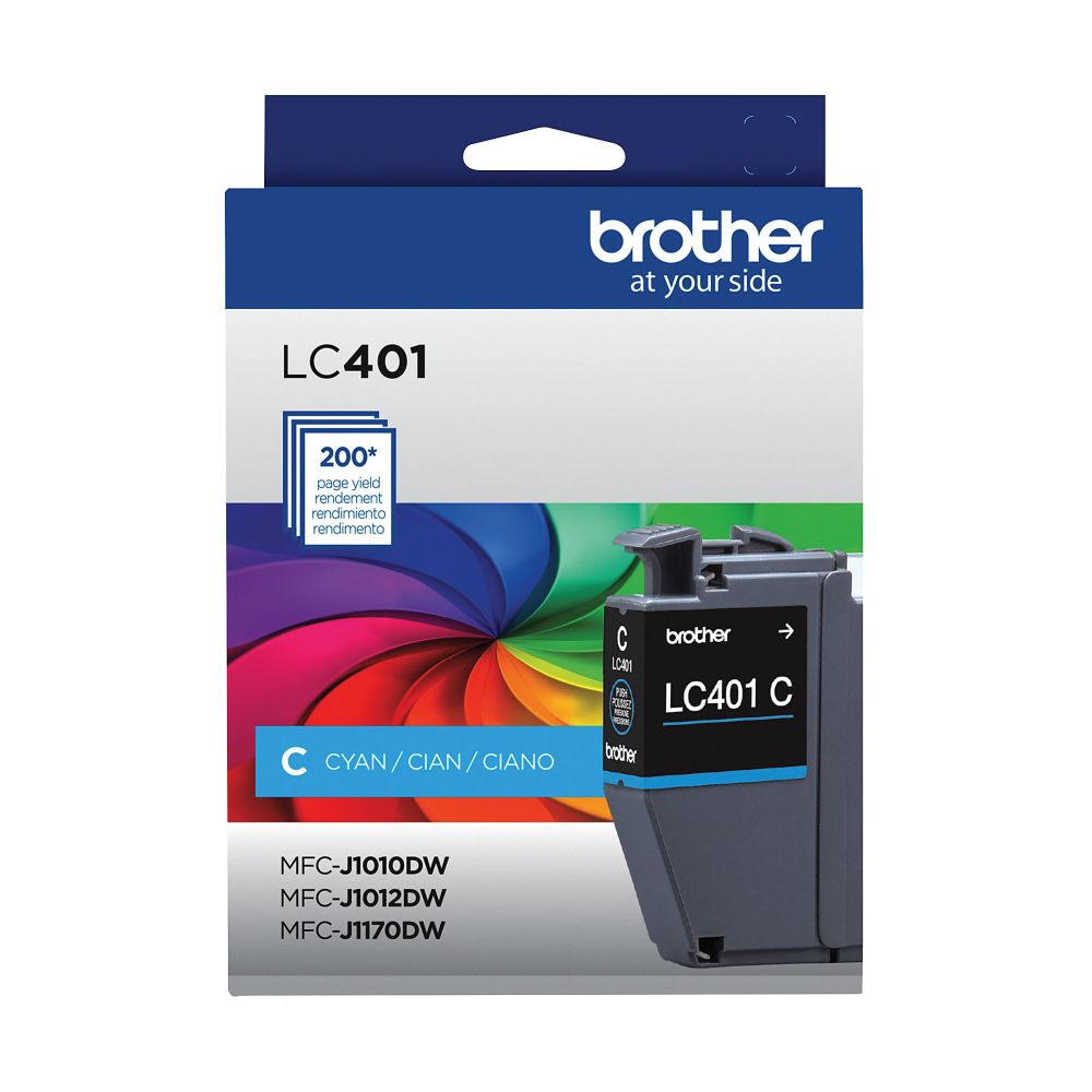 OEM Brother LC401C Cyan Ink Cartridge (200 Pages)