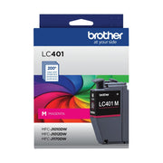 OEM Brother LC401M Magenta Ink Cartridge (200 Pages)