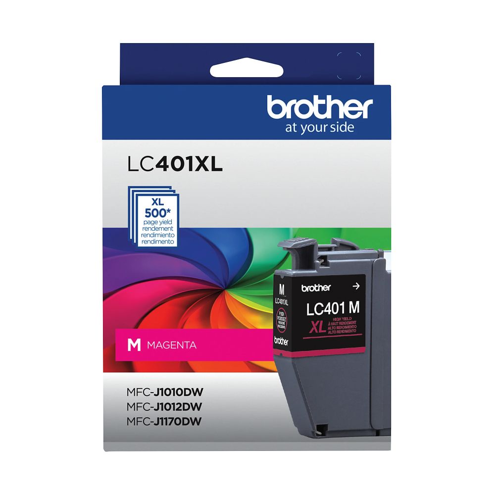 OEM Brother LC401XLM High Yield Magenta Ink Cartridge (500 Pages)