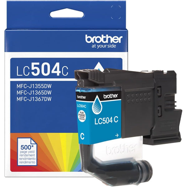 OEM Brother LC504C Standard Yield Cyan Ink Cartridge