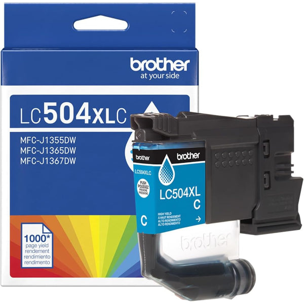 OEM Brother LC504XLC High Yield Cyan Ink Cartridge