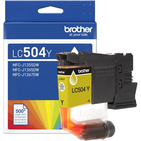 OEM Brother LC504Y Yellow Ink Cartridge (500 Pages)