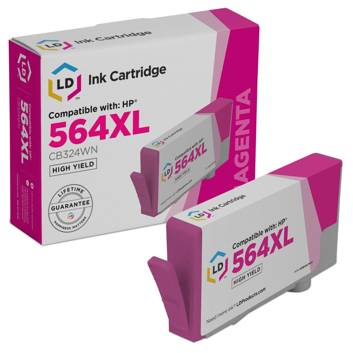 Compatible HP CB324WN / 564XL High Yield Magenta Ink Cartridge (750 Pages)
