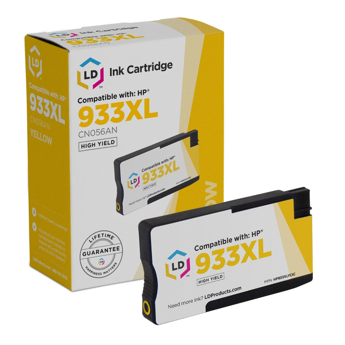 Compatible HP CN056AN / 933XL High Yield Yellow Ink Cartridge (825 Pages)