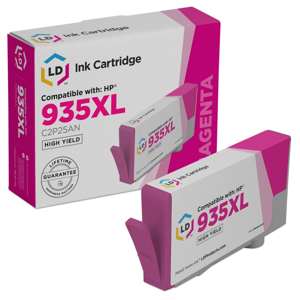 Compatible HP C2P25AN / 935XL High Yield Magenta Ink Cartridge (1,000 Pages)