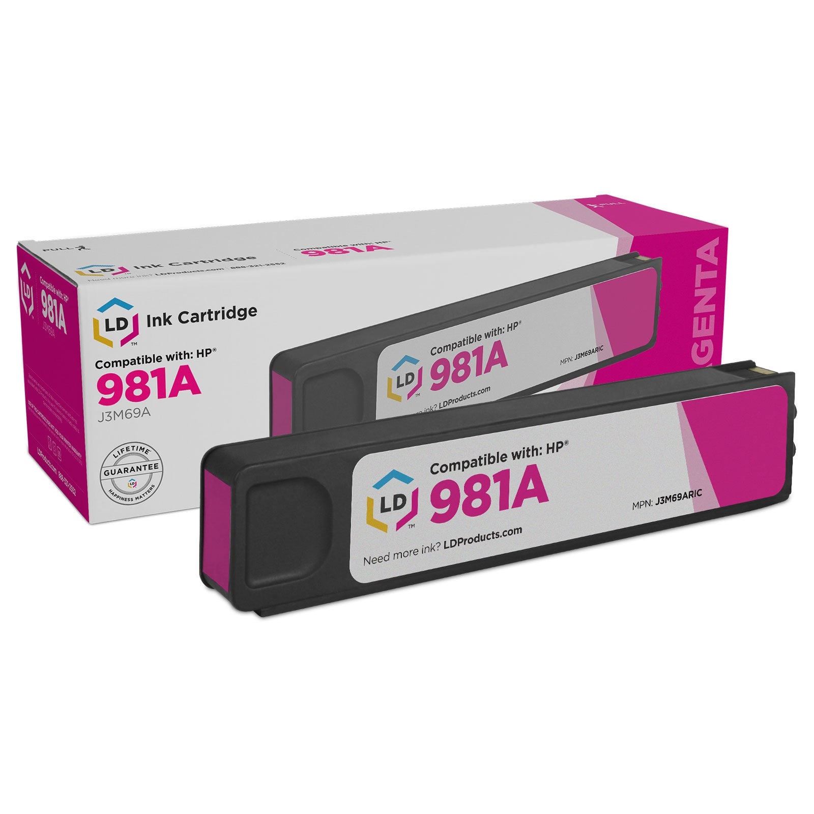 Remanufactured HP 981A Magenta Ink Cartridge (6,000 Pages)