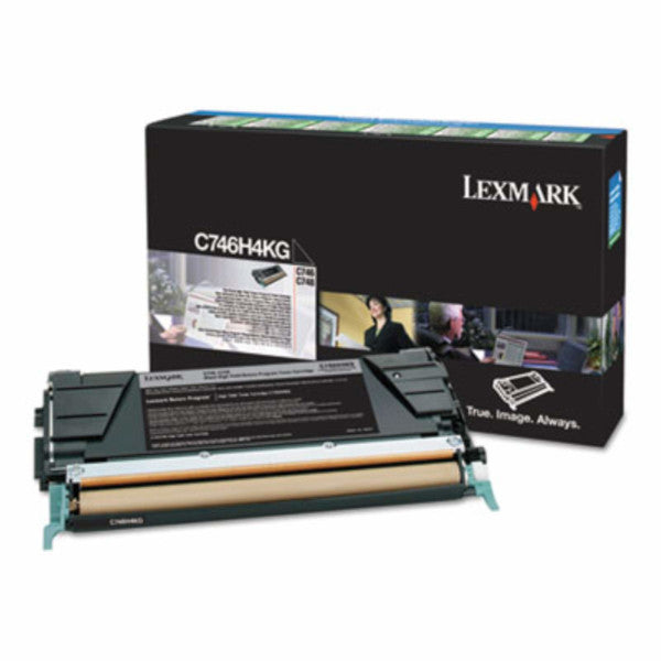 OEM Lexmark C746H4KG High Yield Black Toner Cartridge (12,000 Pages)