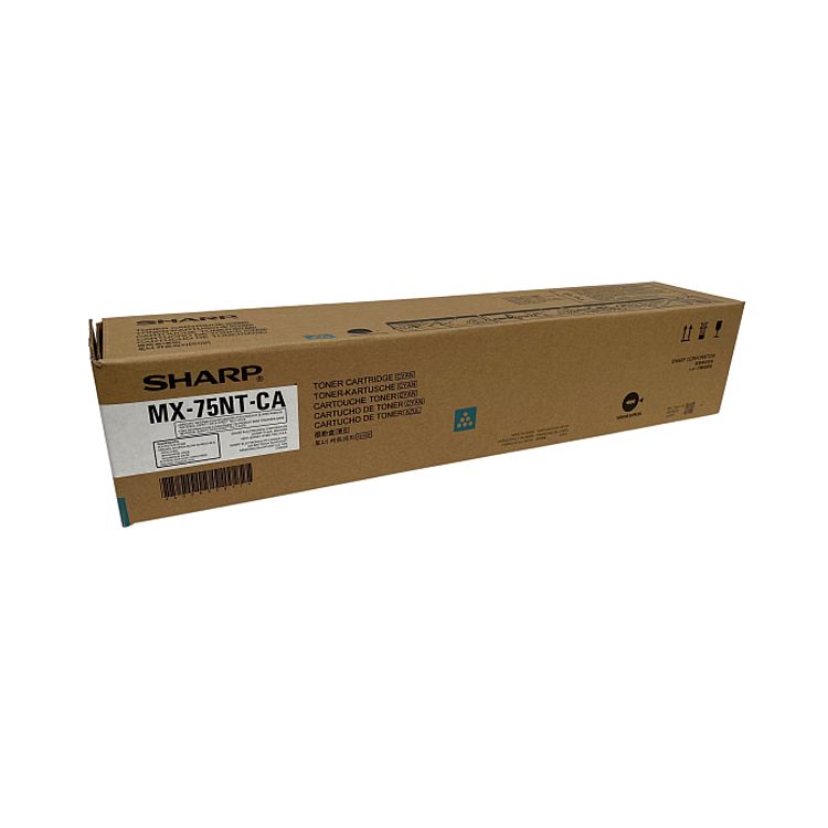 OEM Sharp MX75NTCA High Yield Cyan Toner Cartridge (60,000 Pages)