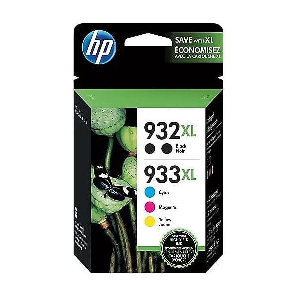 OEM HP 932XL/933XL High Yield Ink Cartridges (2 Black, 1 Cyan, 1 Magenta, 1 Yellow)