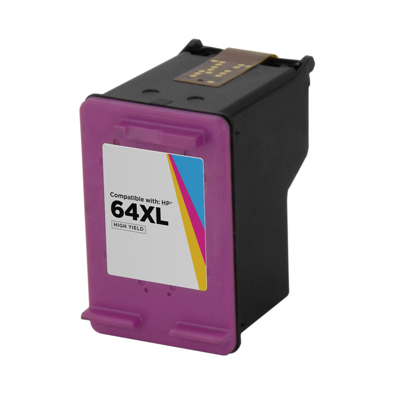 Remanufactured HP N9J91AN 64XL High Yield Tri-Color Ink Cartridge (415 Pages)