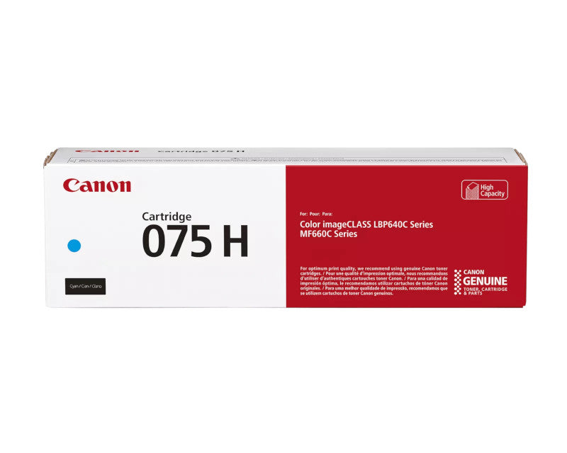 OEM Canon 075 H Cyan High Capacity Toner Cartridge (2,500 Pages)
