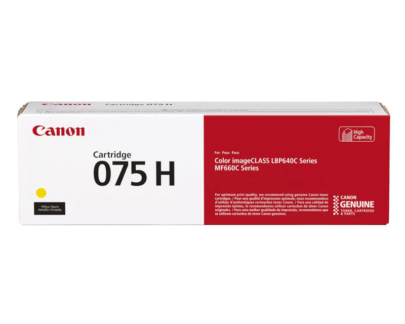 OEM Canon 075 H Yellow High Capacity Toner Cartridge (2,500 Pages)