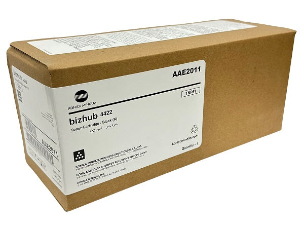 OEM Konica Minolta TNP61 (AAE2011) Black Toner Cartridge (25,000 Pages)