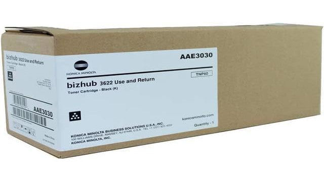OEM Konica Minolta TNP60 (AAE3030) Black High Yield Toner Cartridge (15,000 Pages)