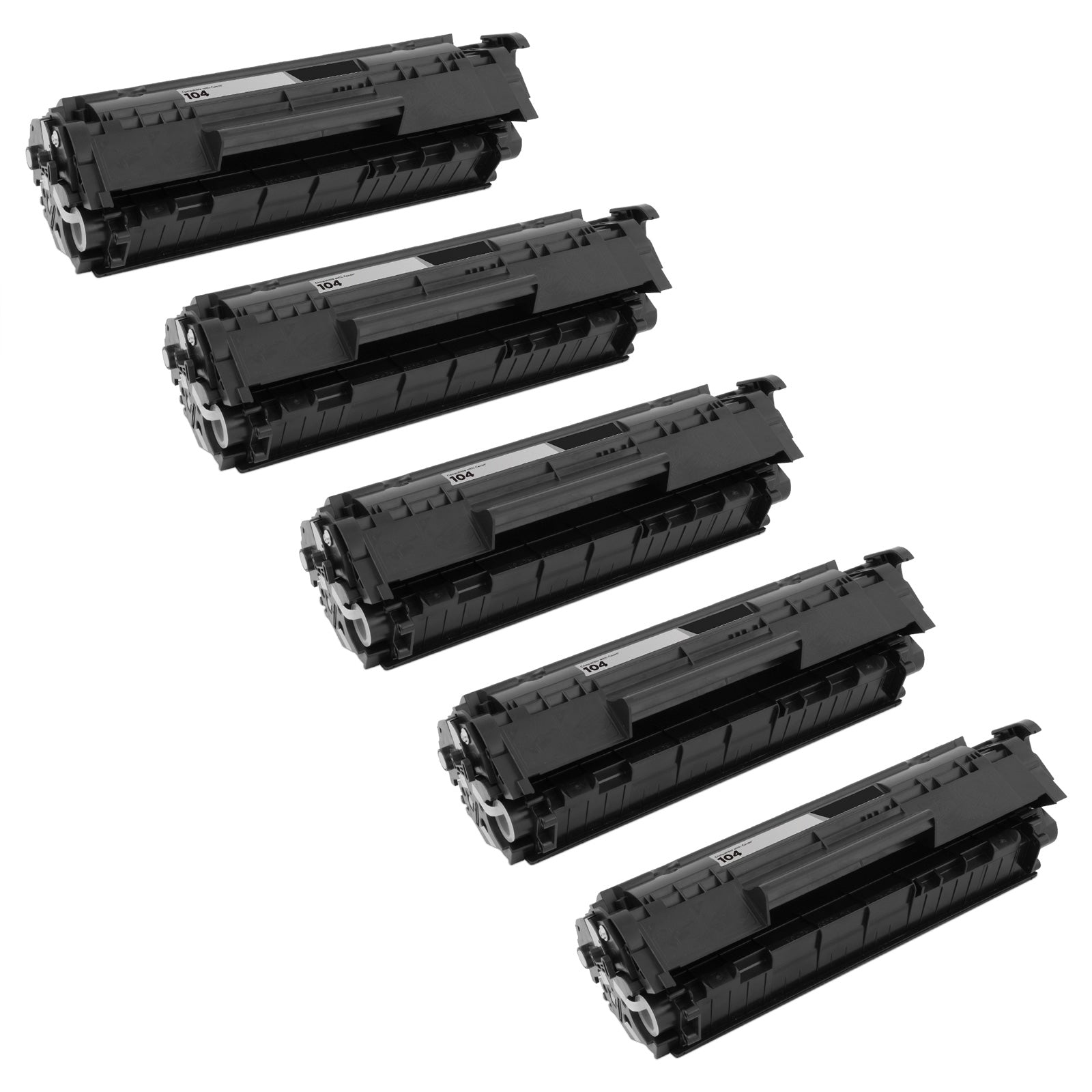Set of 5 Compatible Canon 0263B001AA Black Toner Cartridges (10,000 Pages)