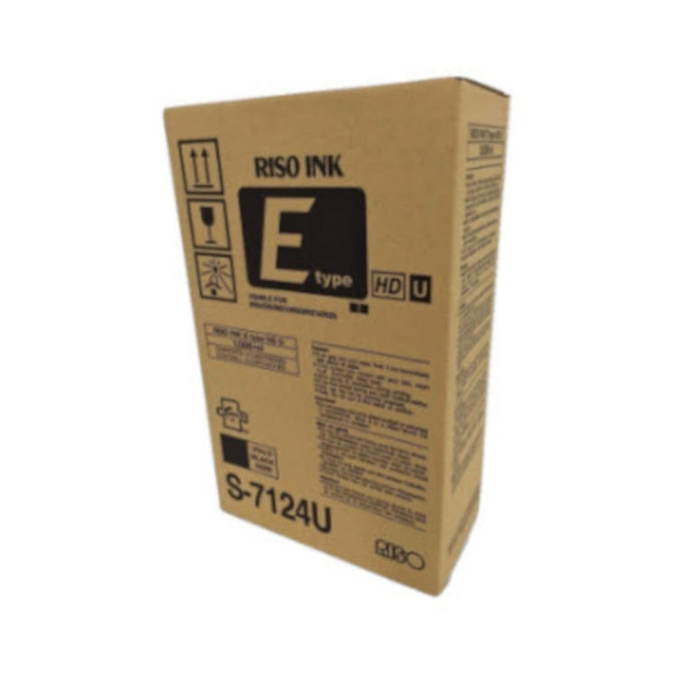 OEM Risograph S-7124 Black Duplicator Ink 2-pack