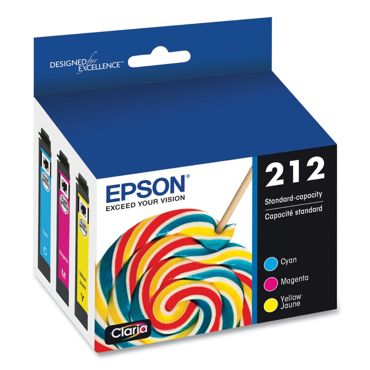 OEM Epson T212520-S Multi-Pack Ink Cartridges (Cyan, Magenta, Yellow) (390 Pages)