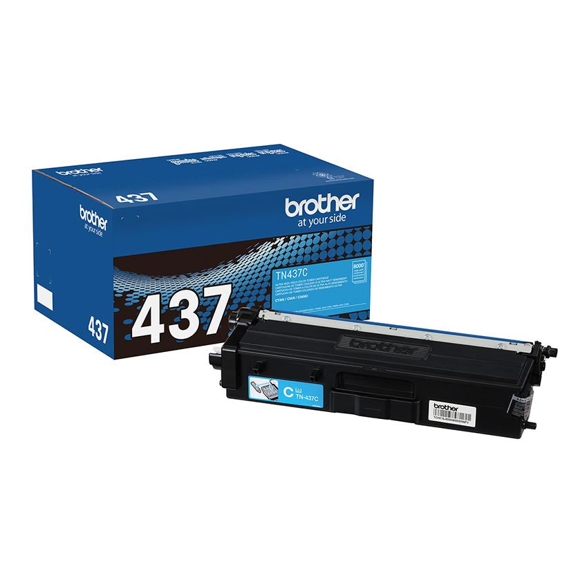 OEM Brother TN437C Ultra High Yield Cyan Toner Cartridge (8,000 Pages)