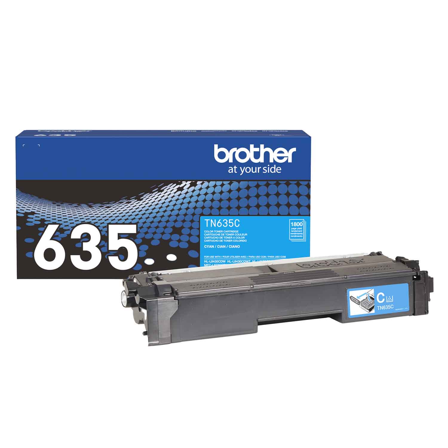 OEM Brother TN635C Cyan Toner Cartridge (1,800 Pages)